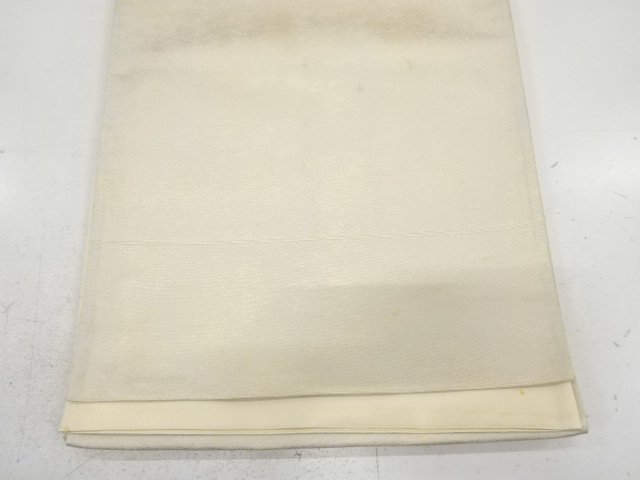  アンティーク　作家物　手描友禅　片輪車に草花模様袋帯（材料）